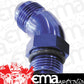 Aeroflow AF902-08 45 Deg -8ORB to -8AN Complete with Jam Nut & O-Ring Blue