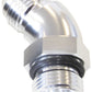 Aeroflow AF902-08S 45 Deg -8ORB to -8AN Complete with Jam Nut & O-Ring Silver