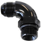 Aeroflow Performance Products AF903-08BLK 90 Deg -8ORB to -8AN Complete with Jam Nut & O-Ring Black