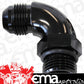 Aeroflow AF903-10-08BLK 90 Deg -8ORB to -10AN Complete with Jam Nut & O-Ring Black