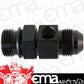 Aeroflow AF904-06BLK -6ORB to -6AN with 1/8" Port Black