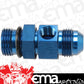 Aeroflow AF904-08 -8ORB to -8AN with 1/8" Port Blue