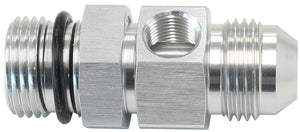 Aeroflow AF904-10S -10ORB to -10AN with 1/8" Port Silver