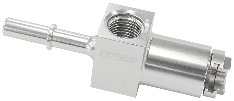 Aeroflow AF905-01S 5/16" Female to Male with 1/8"Port Blue Quick Connect Efi
