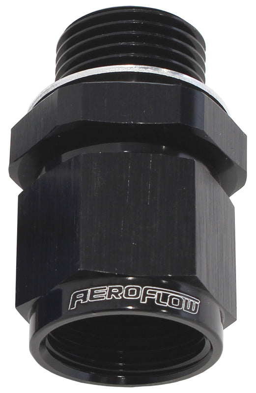 Aeroflow AF906-08-M18BLK M18 x 1.5 to -8 Female Swivel Black Washer Seal