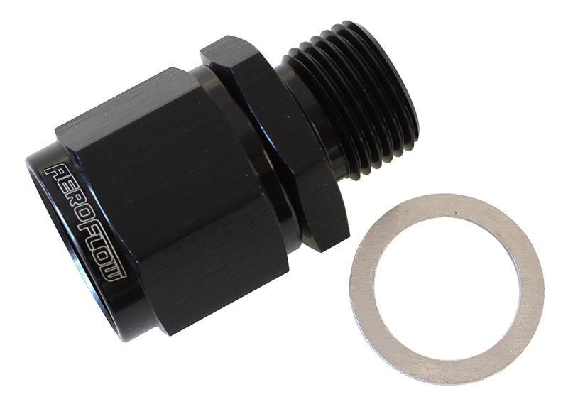 Aeroflow AF906-10-M18BLK M18 x 1.5 to -10 Female Swivelblack Washer Seal