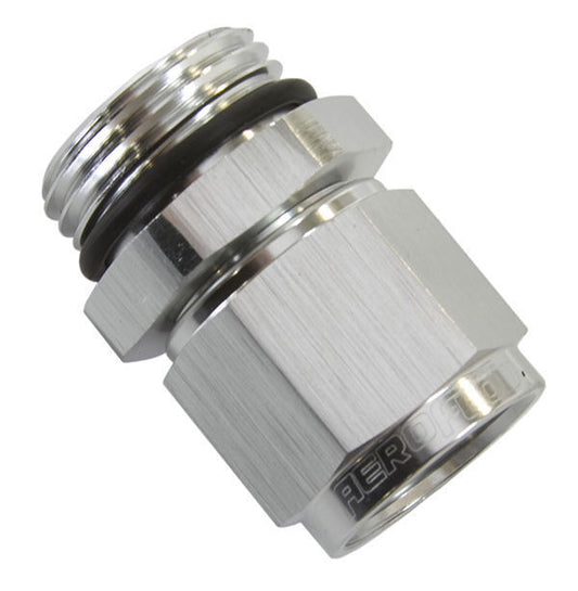 Aeroflow AF907-06-08S -8ORB to Female -6 Swivel Nut Silver