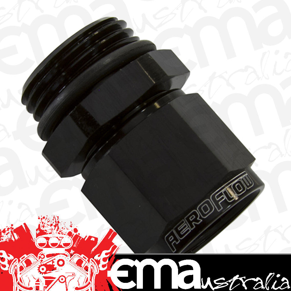 Aeroflow AF907-06-10BLK -1ORB to Female -6 Swivel Nut Black