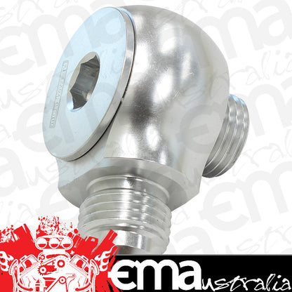 Aeroflow AF909-08-10S Slimline -10ORB to -8AN 90 Degfor Use In Tight Radius Area