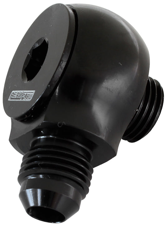 Aeroflow AF909-08BLK Slimline -8ORB to -8AN 90 Deg For Use In Tight Radius Area