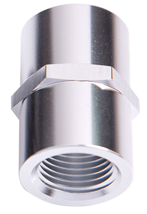 Aeroflow AF910-02S Female Coupler 1/8" NPT Silver Female to Female