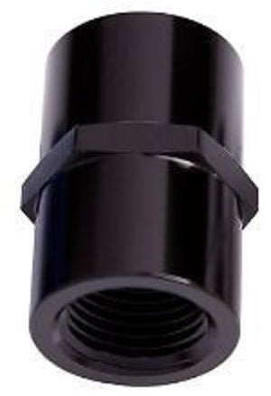 Aeroflow AF910-06BLK Female Coupler 3/8" NPT Black Female to Female