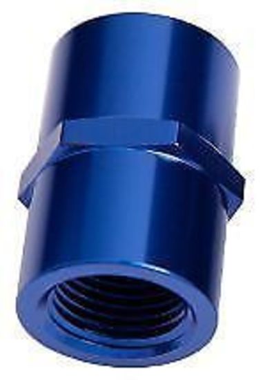Aeroflow AF910-08 Female Coupler 1/2" NPT Blue Female to Female