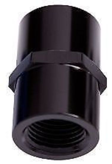 Aeroflow AF910-08BLK Female Coupler 1/2" NPT Black Female to Female