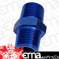 Aeroflow AF911-04 Male Coupler 1/4" NPT Blue Male to Male