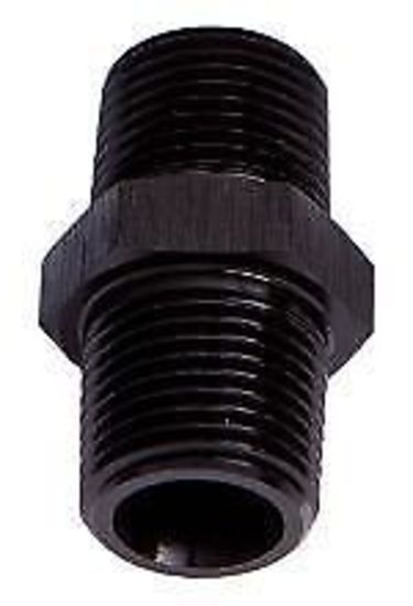 Aeroflow AF911-04BLK Male Coupler 1/4" NPT Black Male to Male