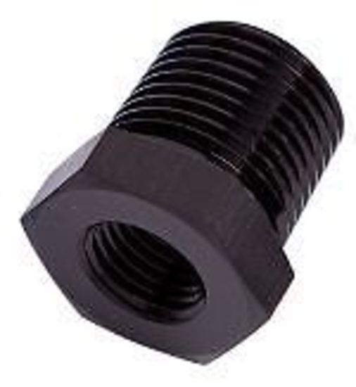 Aeroflow AF912-06-02BLK NPT Pipe Reducer Black 3/8" NPT Male 1/8" NPT Female