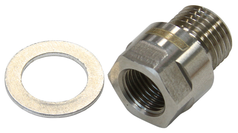 Aeroflow AF912-M12-01SS M12x1.25 Pipe Reduce to F/Male1/8" NPT Stainless Steel