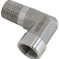 Aeroflow AF914-02SS 90 Deg Female - Male Elbow 1/8NPT Stainless Steel