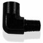 Aeroflow AF914-06BLK 90 Deg Female - Male Elbow 3/8 NPT Black