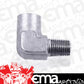 Aeroflow AF914-10S 90 Deg Female to Male 3/4" NPT Silver