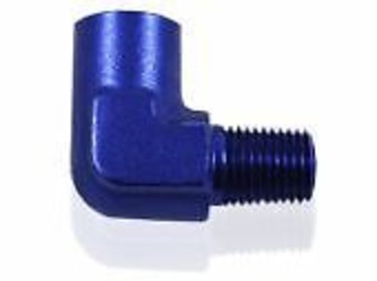 Aeroflow AF914-20 90 Deg Female to Male 1-1/4" NPT Blue