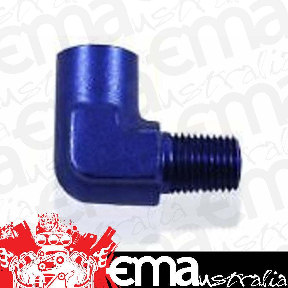 Aeroflow AF914-20 90 Deg Female to Male 1-1/4" NPT Blue