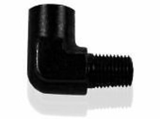 Aeroflow Performance Products AF914-20BLK 90 Deg Female to Male 1-1/4" NPT Black