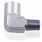 Aeroflow AF914-20S 90 Deg Female to Male 1-1/4" NPT Silver