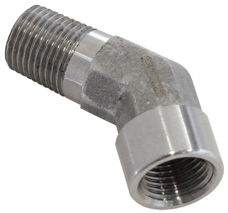 Aeroflow AF915-02SS 45 Deg Female - Male Elbow 1/8NPT Stainless Steel