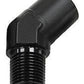 Aeroflow AF915-06BLK 45 Deg Female - Male Elbow 3/8 NPT Black
