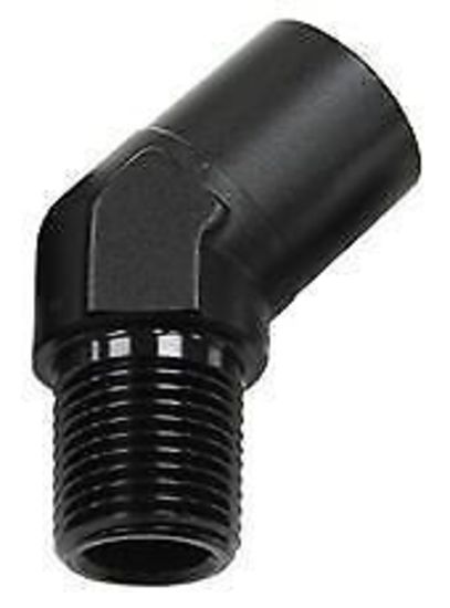 Aeroflow AF915-06BLK 45 Deg Female - Male Elbow 3/8 NPT Black