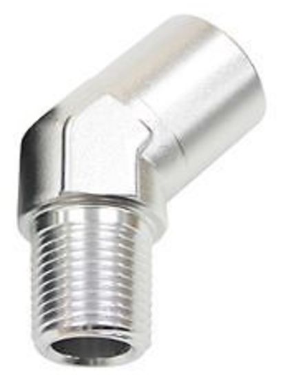 Aeroflow AF915-10S 45 Deg Female to Male 3/4" NPTsilver