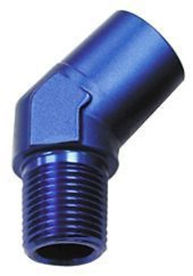 Aeroflow Performance Products AF915-16 45 Deg Female to Male 1" NPT Blue