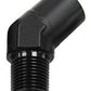 Aeroflow AF915-16BLK 45 Deg Female to Male 1" NPT Black