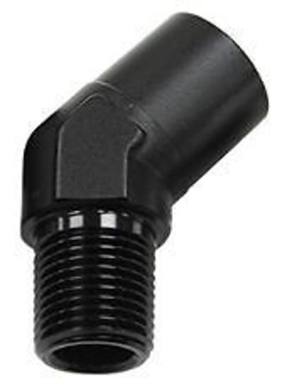 Aeroflow AF915-16BLK 45 Deg Female to Male 1" NPT Black