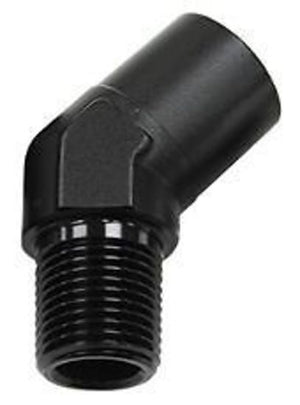 Aeroflow Performance Products AF915-16BLK 45 Deg Female to Male 1" NPT Black