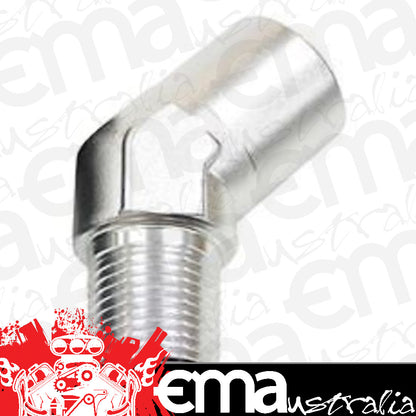 Aeroflow Performance Products AF915-16S 45 Deg Female to Male 1" NPT Silver