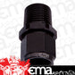 Aeroflow AF916-03-02BLK 1/8" NPT to -3AN Female Nut Black Straight Swivel Nut