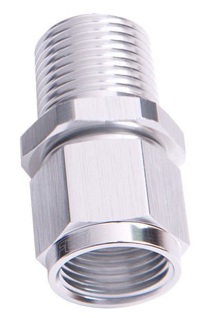 Aeroflow Performance Products AF916-06-04S 1/4" NPT to -6AN Female Nut Silver Straight Swivel Nut
