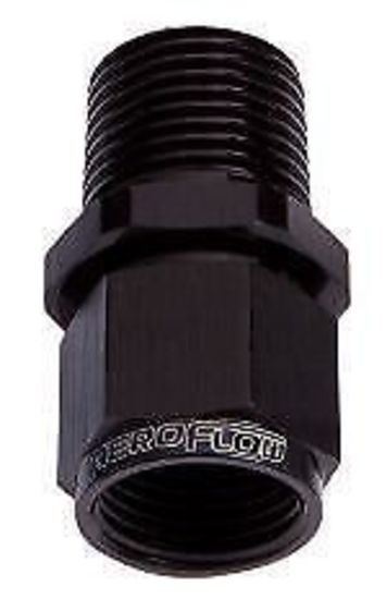 Aeroflow AF916-10-08BLK 1/2" NPT to -10AN Female Nut Black Straight Swivel Nut