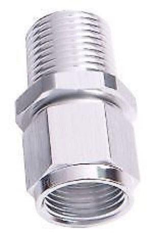 Aeroflow AF916-10-08S 1/2" NPT to -10AN Female Nut Silver Straight Swivel Nut