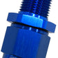 Aeroflow AF916-12-12 3/4" NPT to -12AN Female Nut Blue Straight Swivel Nut