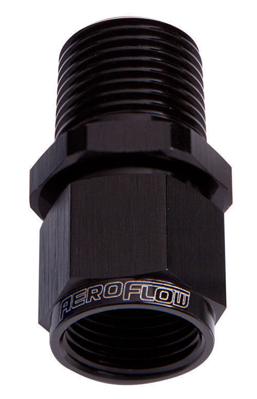 Aeroflow AF916-16-12BLK 3/4" NPT to -16AN Female Nut Black Straight Swivel Nut