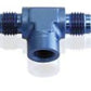 Aeroflow AF918-03-02 -3AN Male Tee with 1/8 On Sideblue Female 1/8" NPT On Side