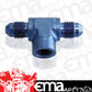 Aeroflow AF918-03-02 -3AN Male Tee with 1/8 On Sideblue Female 1/8" NPT On Side