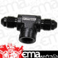 Aeroflow AF918-03-02BLK -3AN Male Tee with 1/8 On Sideblack Female 1/8" NPT On Side
