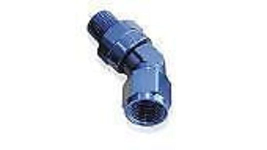 Aeroflow Performance Products AF919-16-12 45 Deg 3/4 NPT to -16AN Femaleblue Full Swivel Fitting