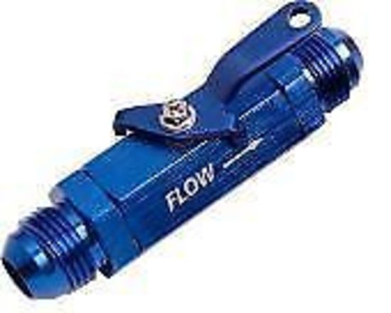 Aeroflow AF1000-16 Shut Off Valve -16AN Blue Billet Body with -16ORB Port S