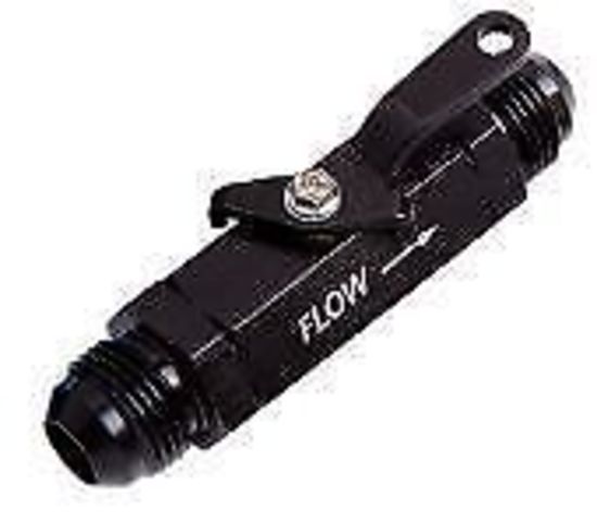 Aeroflow AF1000-16BLK Shut Off Valve -16AN Black Billet Body with -16ORB Port S